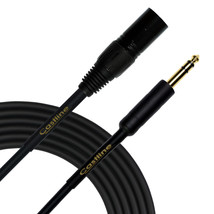 Castline Gold XLR Male to 1/4&quot; TRS Patch Cable Mogami Neglex 2549 - $14.80+