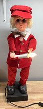 26&quot; Santa&#39;s Favorite Folks Christmas Boy Animated Illuminated Decoration - £25.15 GBP