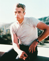 Rebel Without A Cause James Dean White T-Shirt 16x20 Canvas Giclee - £54.84 GBP