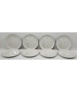*N) Set of 8 Vintage Fine China of Japan Golden Wheat Dinner Plates Whit... - £19.70 GBP
