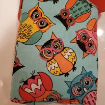 Craft Fabric, Fat Quarters, set of 5, Owls Mushrooms Birds Leaves Fabric Pieces image 5
