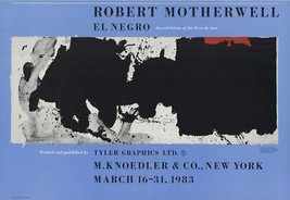 ROBERT MOTHERWELL Black with No Way Out 22.75&quot; x 33&quot; Offset Lithograph 1... - $2,047.76 MXN
