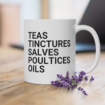 HERBALIST Coffee Mug | TEAS, TINCTURES, Salves Poultices, Oils | Great G... - £19.69 GBP