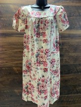 Vintage Carole Smock Dress Mumu Sz. M Floral Short Sleeves Nightgown  2 ... - £29.27 GBP
