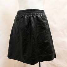 Ann Taylor Loft S Skirt Black Faux Imitation Leather Mini New - $34.28