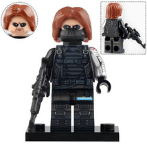 Winter Soldier Marvel Superhero Custom Printed Lego Compatible Minifigure Bricks - £2.39 GBP