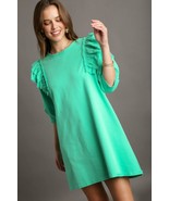 Umgee Full Size French Terry Ruffles Sleeve with Pleats Plus Size - €39,77 EUR+