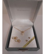 Worthington Goldtone Genuine Austrian Crystal Necklace and Earrings Faux... - £7.47 GBP