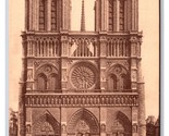 Gothic Cathedral Notre Dame de Paris France DB Postcard F22 - $3.91