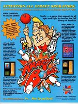 Krazy Bowl Video Arcade Game Flyer Original 8.5" x 11" Retro Bowling Promo - $7.28