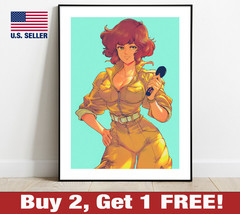 April O&#39;Neil TMNT Poster 18&quot; x 24&quot; Print Teenage Mutant Ninja Turtles Wall Art - £10.60 GBP