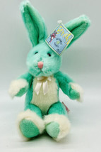 Russ Berrie Bendy Bunny Rabbit Plush Bendable Poseable Mint Green with T... - $36.45