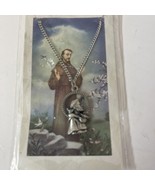 St. Francis of Assisi Medal Necklace with a Laminated Prayer Card - $18.99