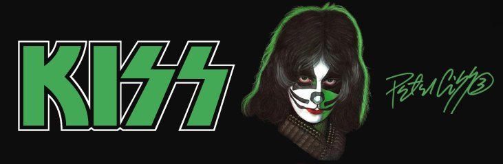 KISS 9 x 3 Inch Peter Criss Solo Album Glossy Custom Bumper Sticker - $10.50