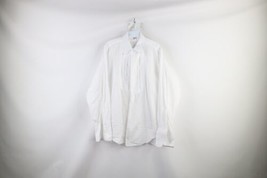 Vtg 20s 30s Rockabilly Mens 16 35 Ruffled French Cuff Tuxedo Button Shirt White - £116.77 GBP