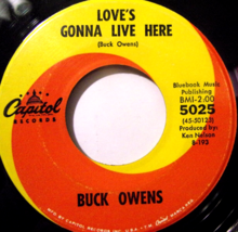 Buck Owens-Love&#39;s Gonna Live Here / Getting Used To Losing You-45rpm-1963-EX - £9.99 GBP