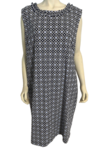 Talbots Women&#39;s Plus Sleeveless Blue Print Dress 3X NWT - £30.55 GBP