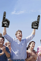 Black WE&#39;RE NO.1 Game Day EVA Foam Cheering Gloves - $77.80 MXN
