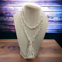 Faux Pearl Flapper Necklace, - £15.84 GBP