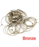 20-40mm Bronze Earring hoops, ear wire loops, DIY beaded earring accesso... - $28.10 MXN+
