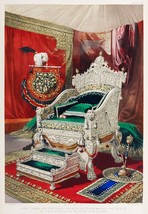 13911.Decor Poster.Room interior wall design.Victorian art object.Throne chair - £12.80 GBP+