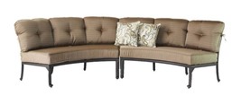 Cast Aluminum Curved Outdoor Sofa Elisabeth 2 Piece Patio set Desert bronze - $35,329.04 MXN