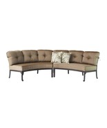 Cast Aluminum Curved Outdoor Sofa Elisabeth 2 Piece Patio set Desert bronze - $2,579.86 CAD