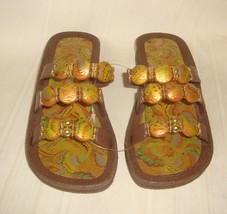 Grandco Brown Slide  Waterproof Beaded Sandals Women&#39;s US Size 6 NEW - $19.79