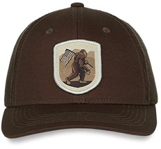 Bigfoot Americana Woven Label Scout Patch Cotton Twill Brown Trucker Cap  - €17,49 EUR