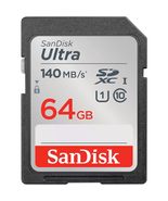 SanDisk 64GB Ultra UHS-I SDXC Memory Card, 140MB/s Read - $30.82
