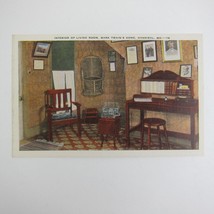 Postcard Hannibal Missouri Mark Twain Home Living Room Interior Vintage Unposted - £7.98 GBP