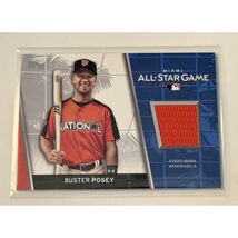 2017 Topps Update All-Star Stitches Buster Posey* MLB Giants Jersey Card... - $12.08