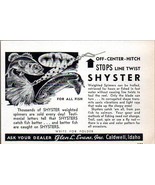 1960 Print Ad Shyster Fishing Lures Glen L Evans Caldwell,Idaho - $8.85