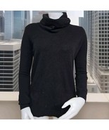 Theory Andrian Royal Cashmere Sweater Womens Petite Black Turtleneck Poc... - $30.70