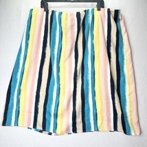 Lane Bryant Skirt Womens 22 24 Multicolor Stripes Lightweight Coastal NEW - £19.57 GBP