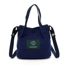 Vintage canvas bags literary Crossbody women&#39;s shoulder bag simple bucket bag Me - £21.36 GBP