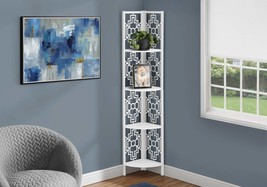 White 4-Tier Corner Bookshelf Bookcase 62&#39;h - Office &amp; Bedroom Etagere - $2,217.34 MXN