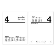 AT-A-GLANCE E91950 12-Month 2024 Compact Desk Calendar Refill - WT Sheets New - $26.99