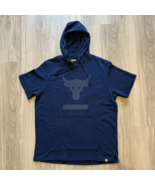 Under Armour Project Rock Men&#39;s L Short Sleeve Terry Hoodie Brahma Bull ... - $548.80 MXN