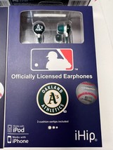 Oakland Athletics Earphones Wired iHip Earbuds MLB Official Merch - £9.27 GBP