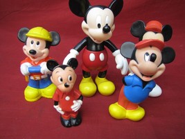 5 Vintage Walt Disney&#39;s Mickey Mouse Figures  - $24.74