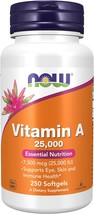 NOW Supplements, Vitamin A (Fish Liver Oil) 25,000 IU, Essential Nutriti... - £19.92 GBP
