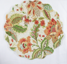 C&amp;F Amelia Floral Cotton Quilted 2-PC Round Placemat Set - £19.98 GBP