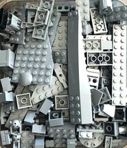 Lego 100 piece Dark Grey Lego lot full of bricks, blocks Variety of Size... - $12.95