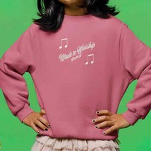 Kids&#39; Crewneck Sweatshirt &quot;Made to Worship&quot; wf - $29.99