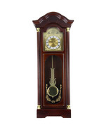 Bedford Clock Collection 33 Inch Chiming Pendulum Wall Clock in Antique ... - $222.66 CAD