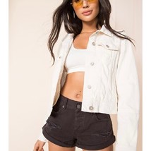 Free People Cream Rumors Denim Jacket Small NWOT - $51.43