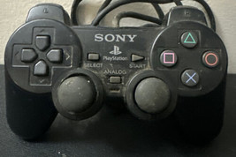 Sony PlayStation 2 PS2 DualShock 2 Controller Black OEM Parts Or Repair Untested - £8.30 GBP