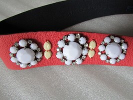 Juicy Couture Headband Wide Leather with Stones Coral or Violet New $45 - £19.90 GBP