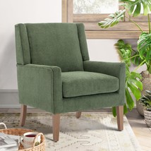 Colamy Modern Wingback Living Room Chair, Upholstered Fabric Accent, Green - $198.99